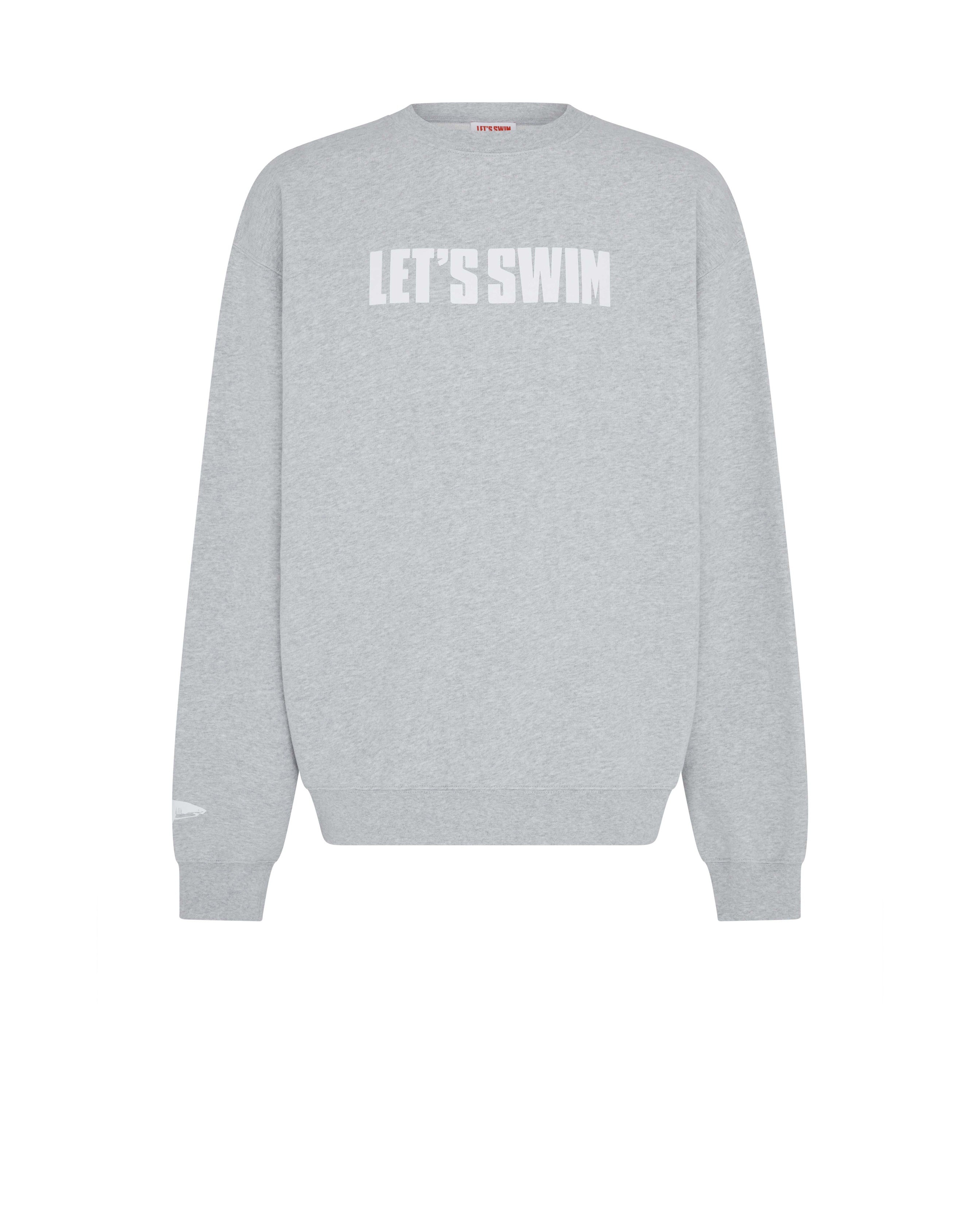 Let's Swim Logo-print Sweatshirt In Grey