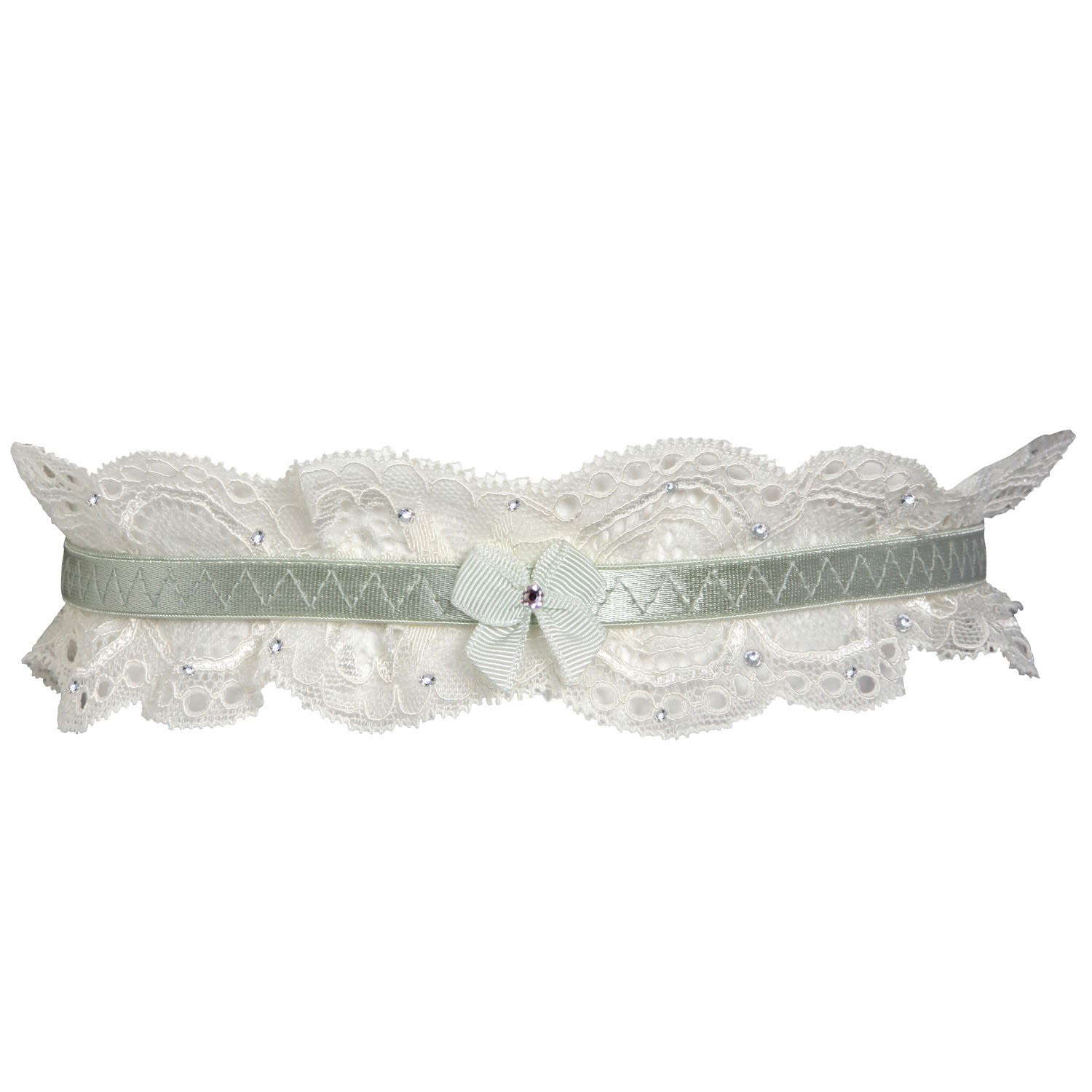 Tallulah Love Women's White Swarovski Crystal Bridal Garter