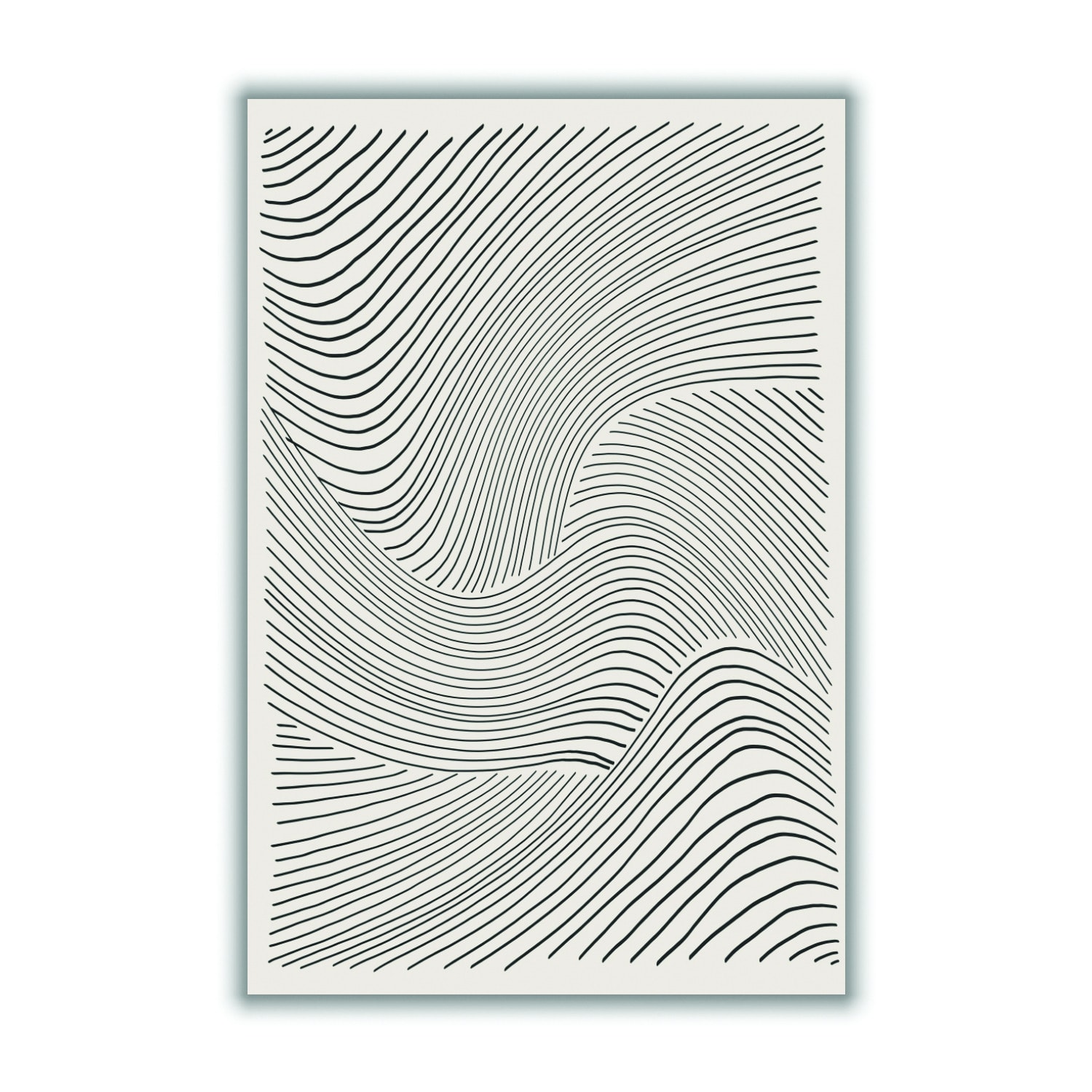 Grey Minimal Lines Set 3 Extra Small Stanley Print House