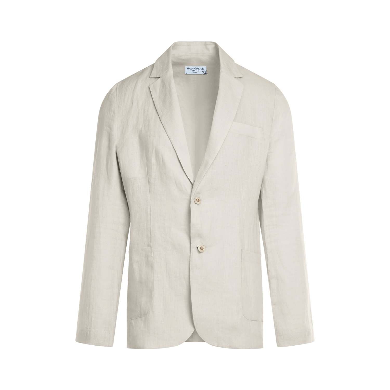 Haris Cotton Men's Neutrals Classic Linen Jacket - Beige