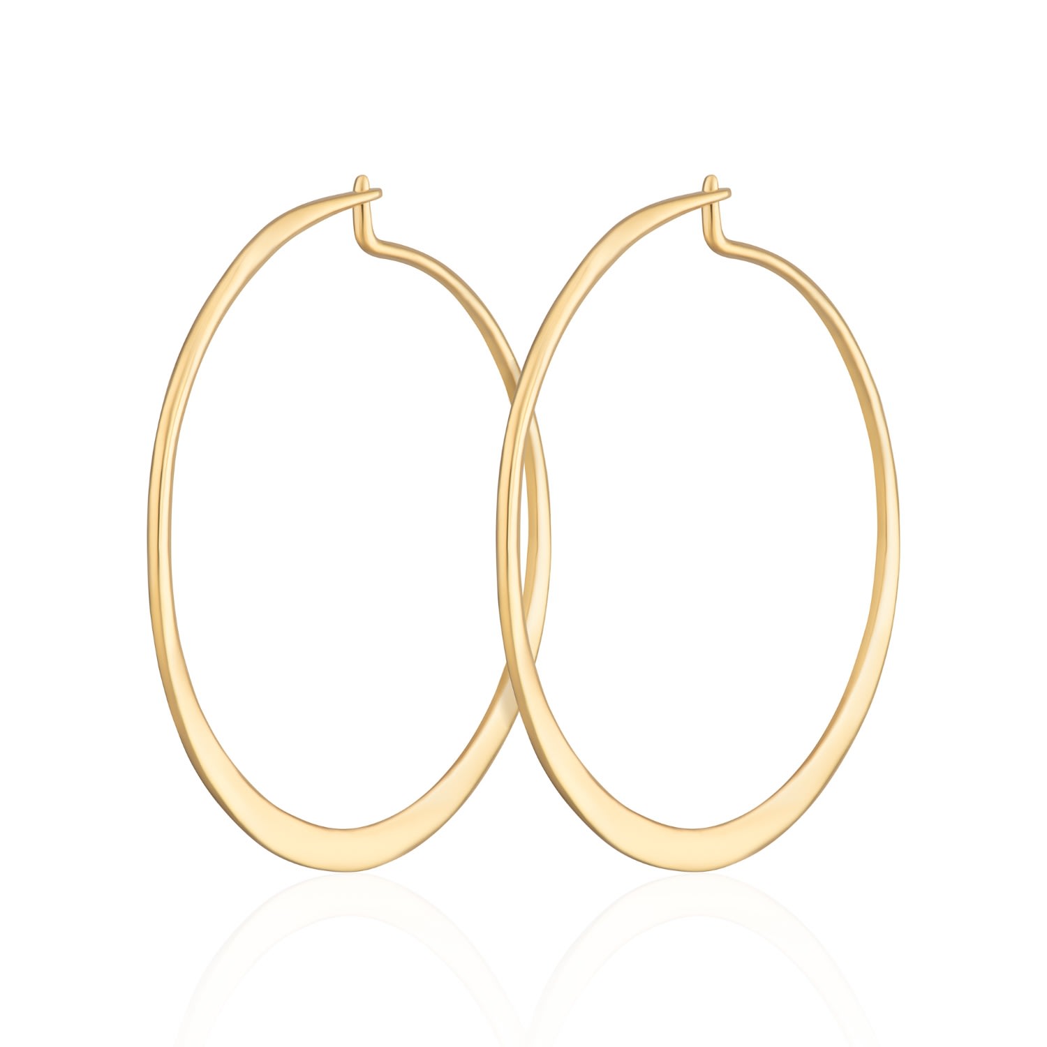 Scream Pretty Women's Gold Flat Hoop Earrings In Gold