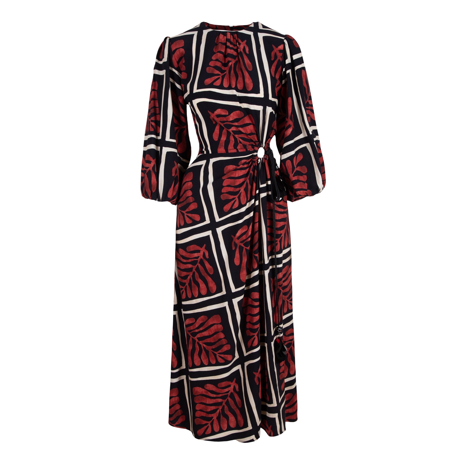 Women’s Mathias - Leaf Patterned Maxi Dress Small Elissa Studio