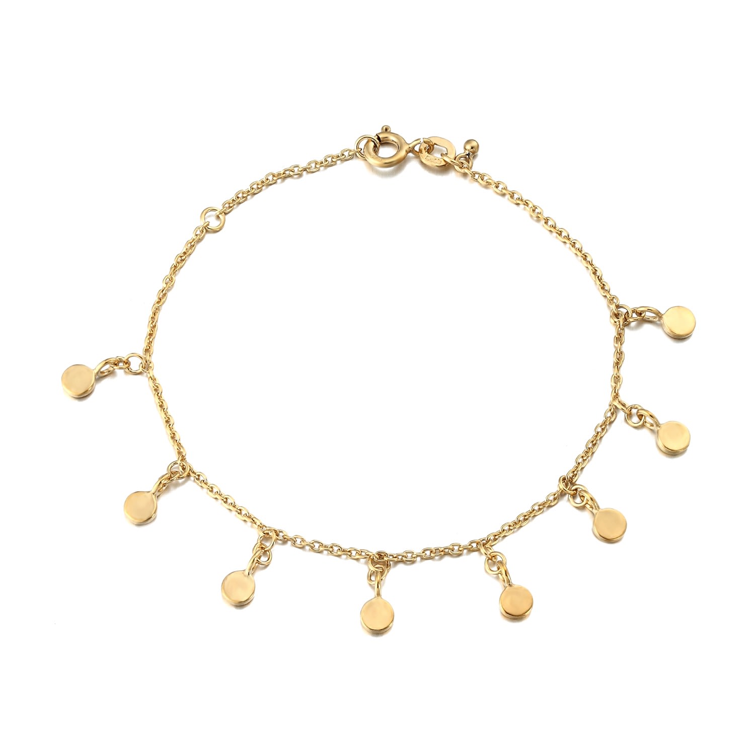 Women’s 22Ct Gold Vermeil Disc Bracelet Seol + Gold