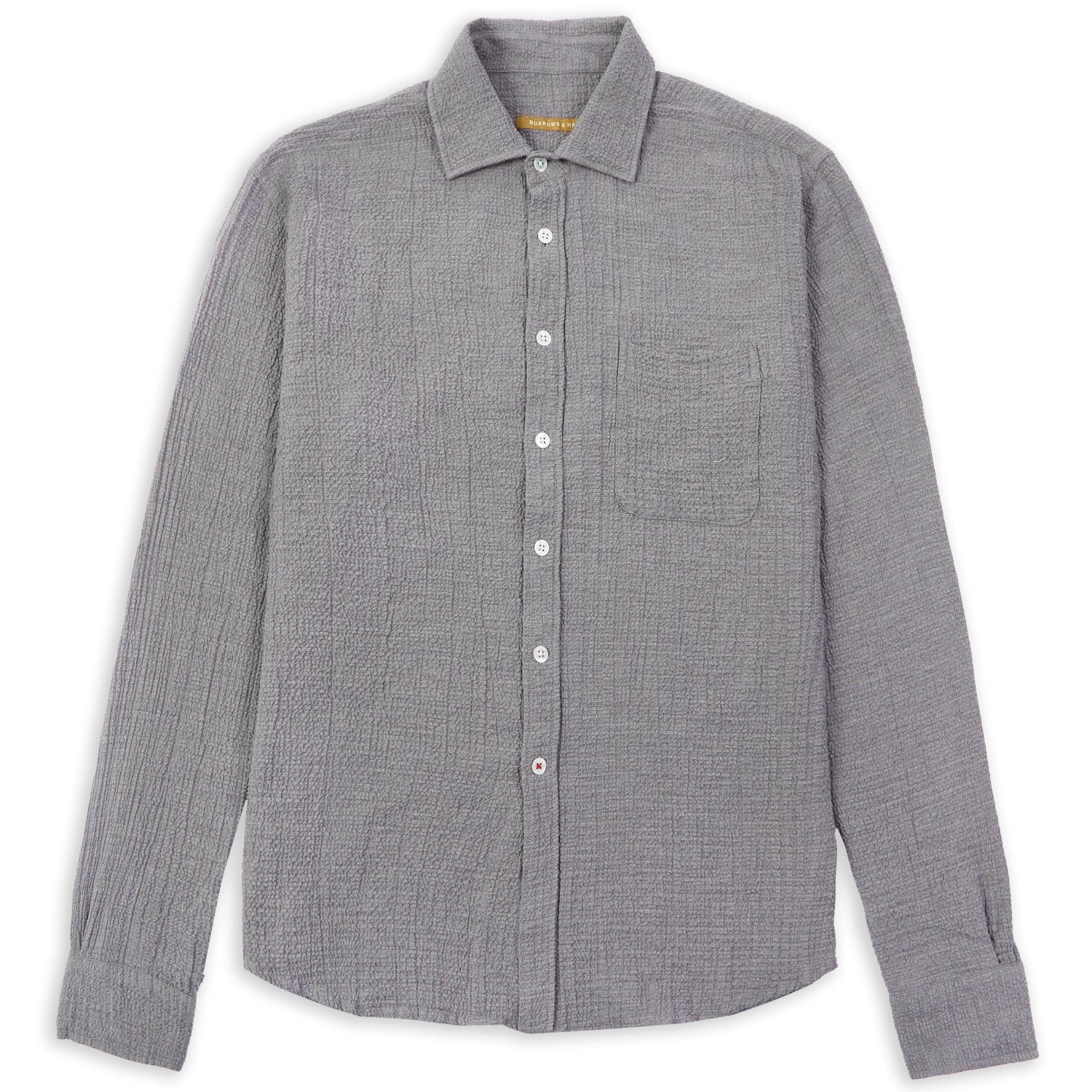 Burrows And Hare Men's Woolbylic Shirt -  Grey In Gray