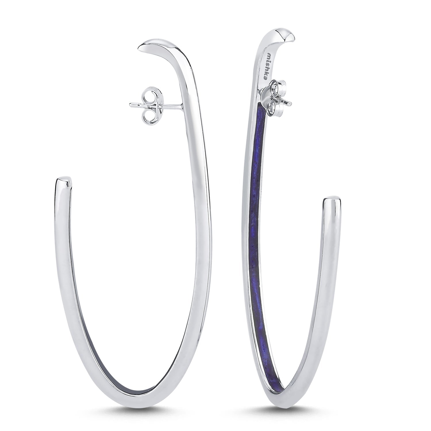 Mishka Women's Flow Hoop Earrings Silver In Silver