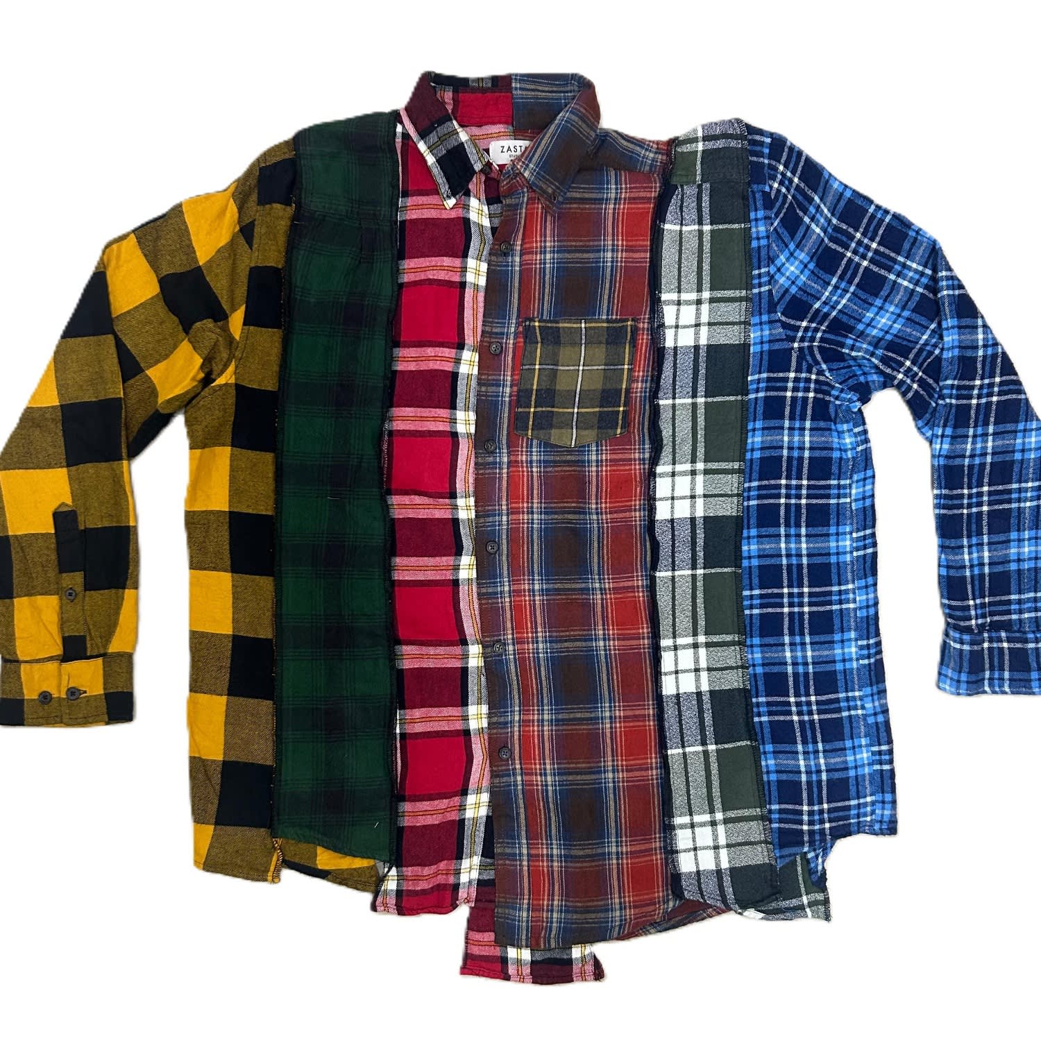 Zasta Studio Men's Deconstructed Flannel Shirt F In Multi