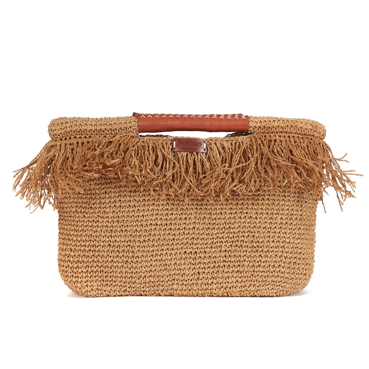 Women’s Neutrals Kate Dark Brown Raffia Mini Handbag Noémies