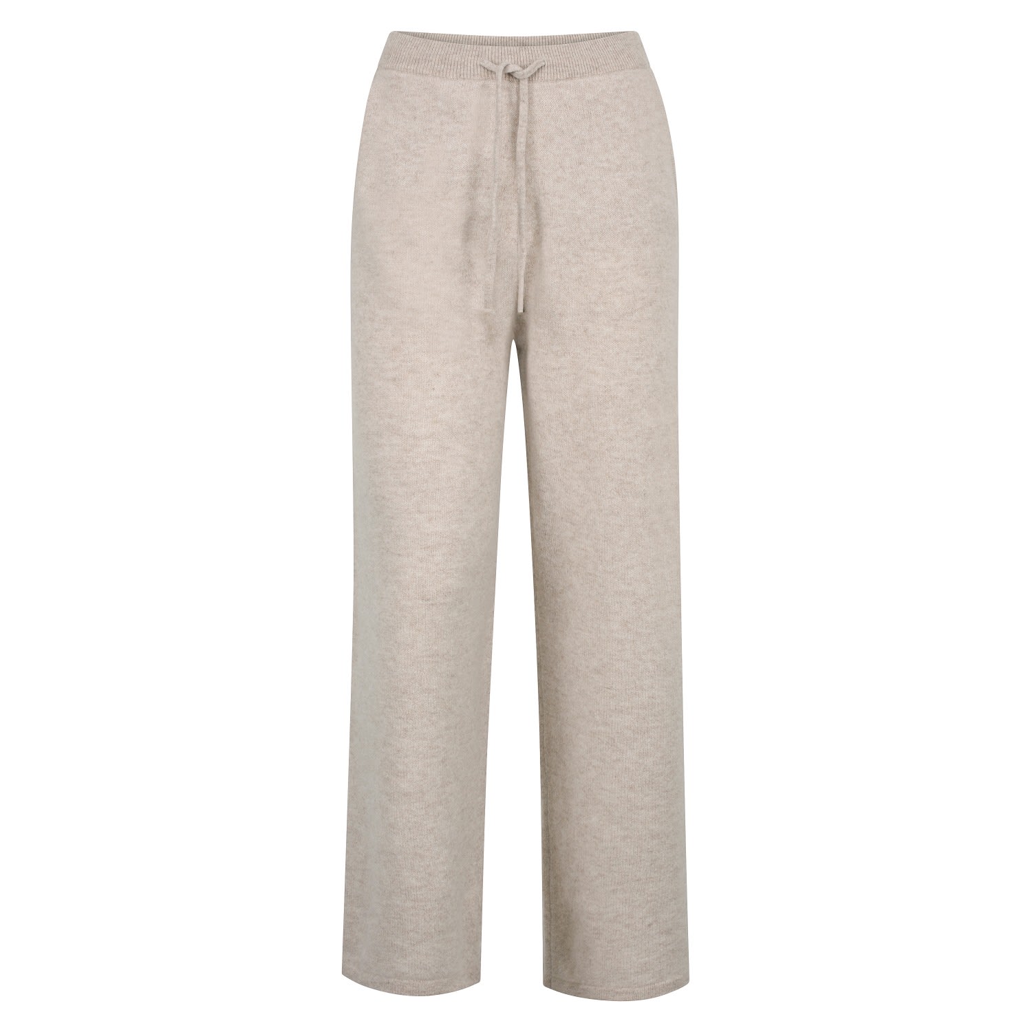 Paul James Knitwear Gold Womens Lambswool Lucia Knitted Trousers - Linen In Gold