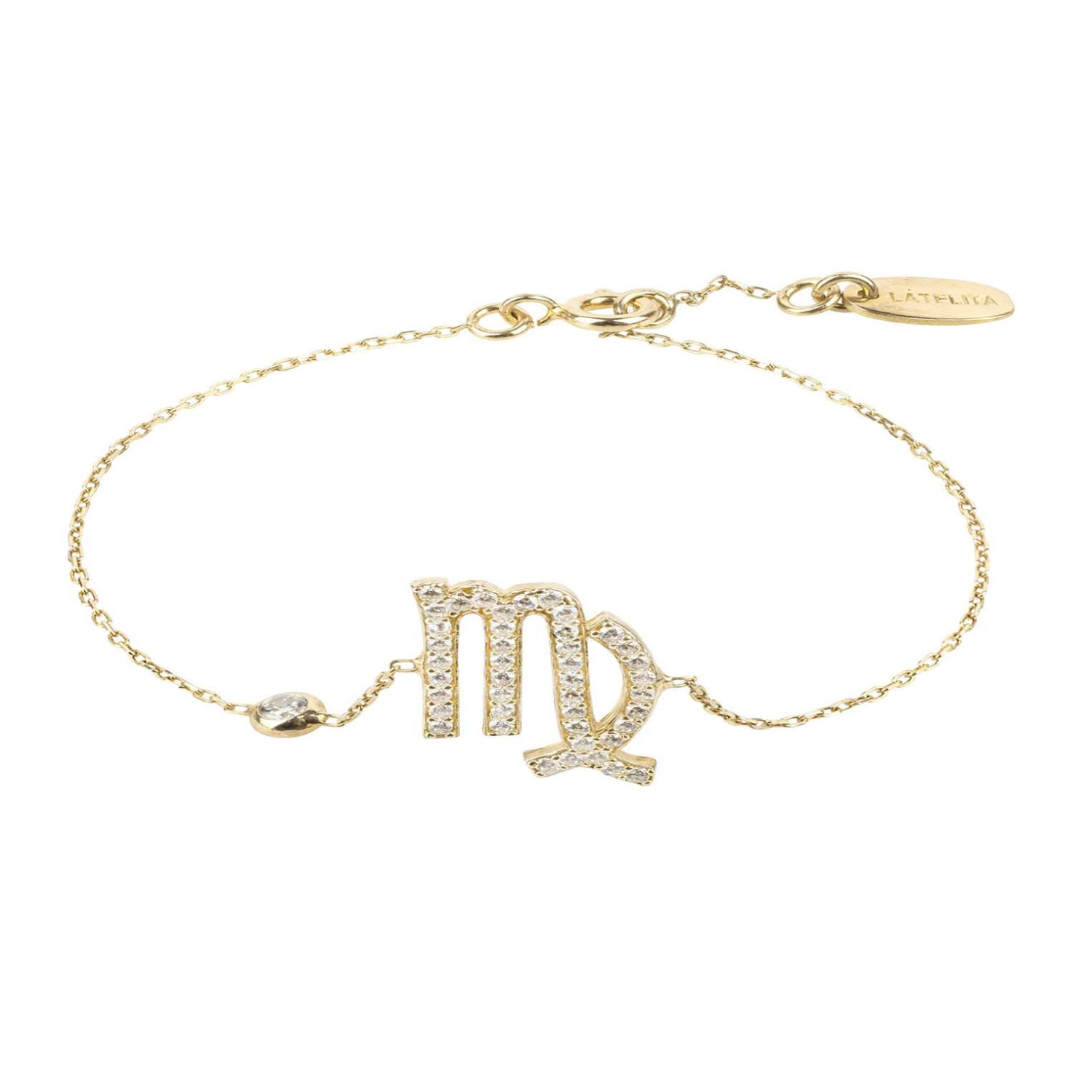 Women’s Zodiac Horoscope Star Sign Bracelet Virgo Gold Latelita