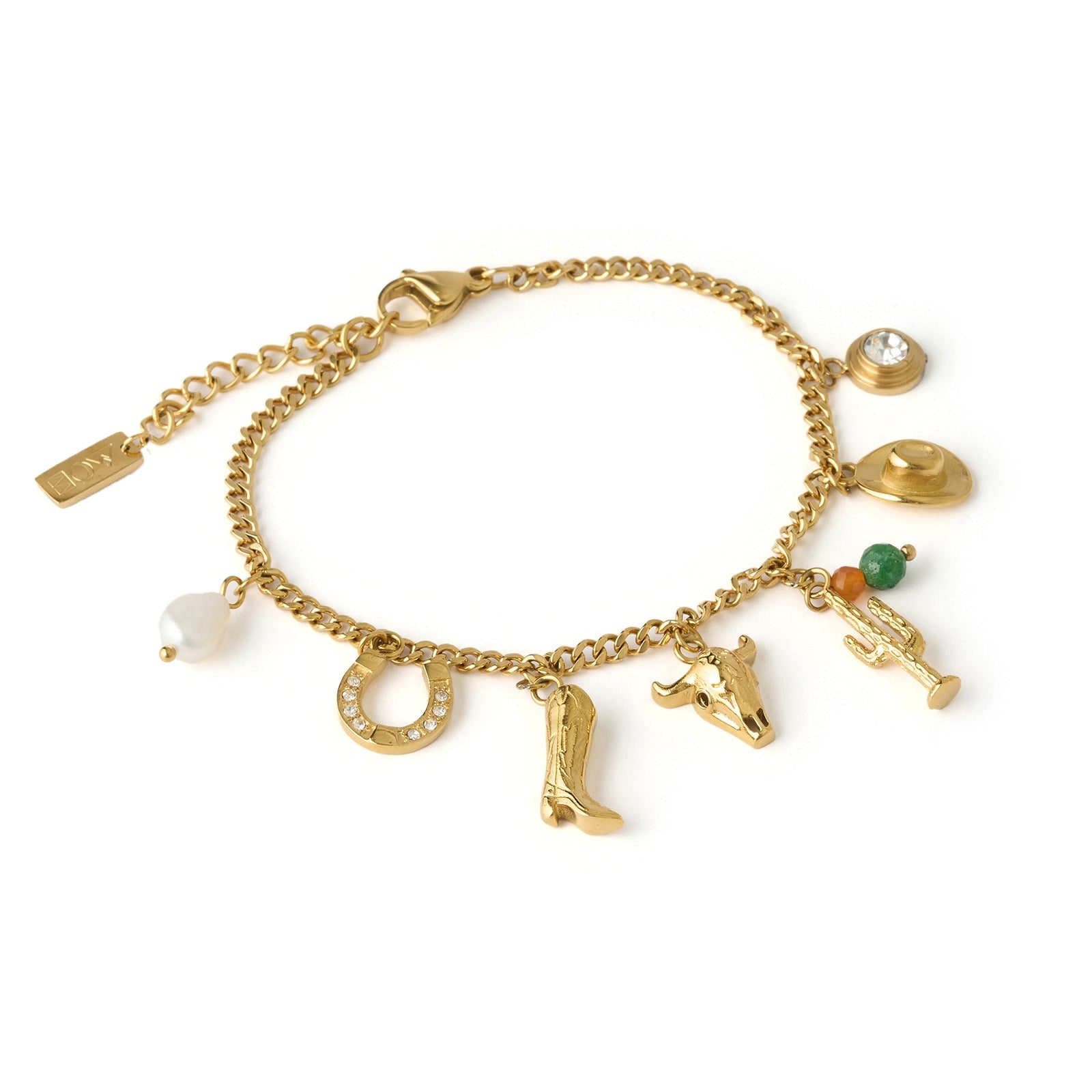Women's Rodeo Gold Charm Bracelet | Arms of Eve