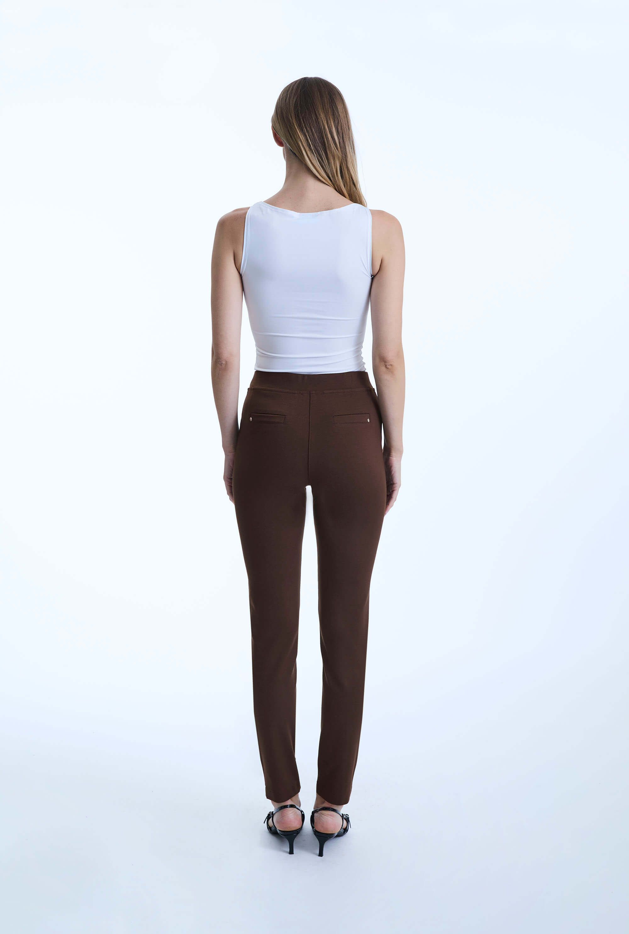 Brown Cigarette Trousers by James Lakeland