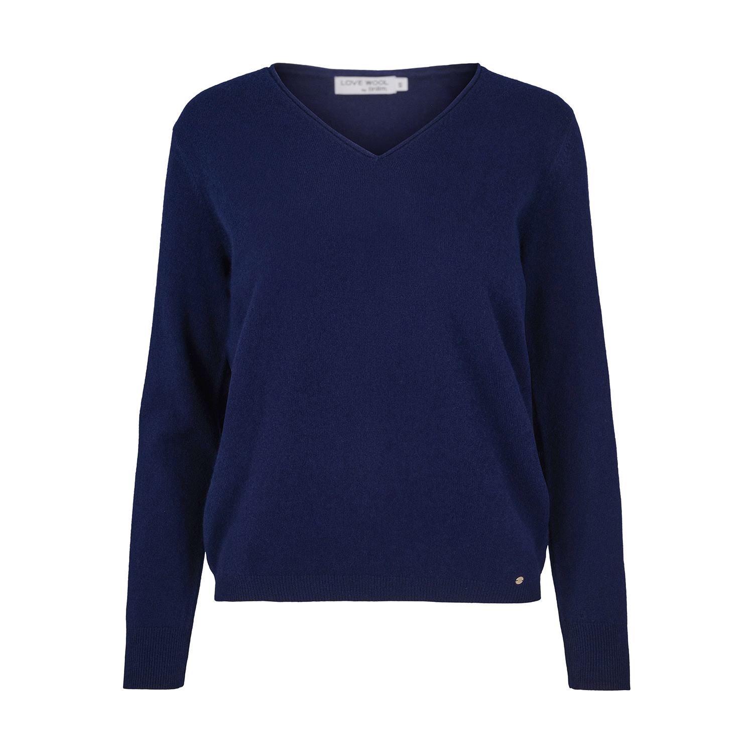 Tirillm Women's Blue Cilla V-neck Merino Wool Pullover, Navy In Blue