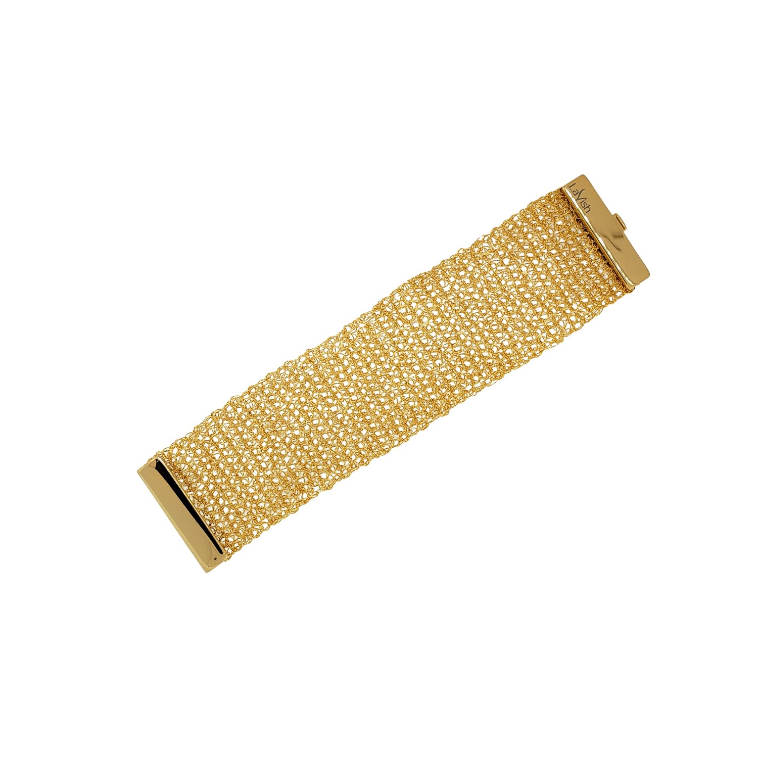 Women's All Gold Mesh Handmade Bracelet | Lavish by Tricia Milaneze