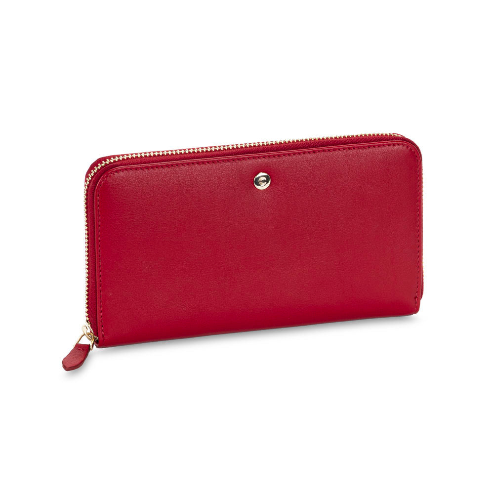 Women’s Red Martha Zip Around Wallet Flame Scarlet* Campo Marzio Roma 1933