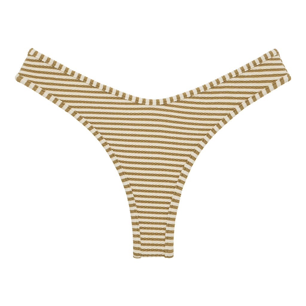 Women’s Neutrals / White Neutral Stripe Lulu Bikini Bottom XXL Montce Swim