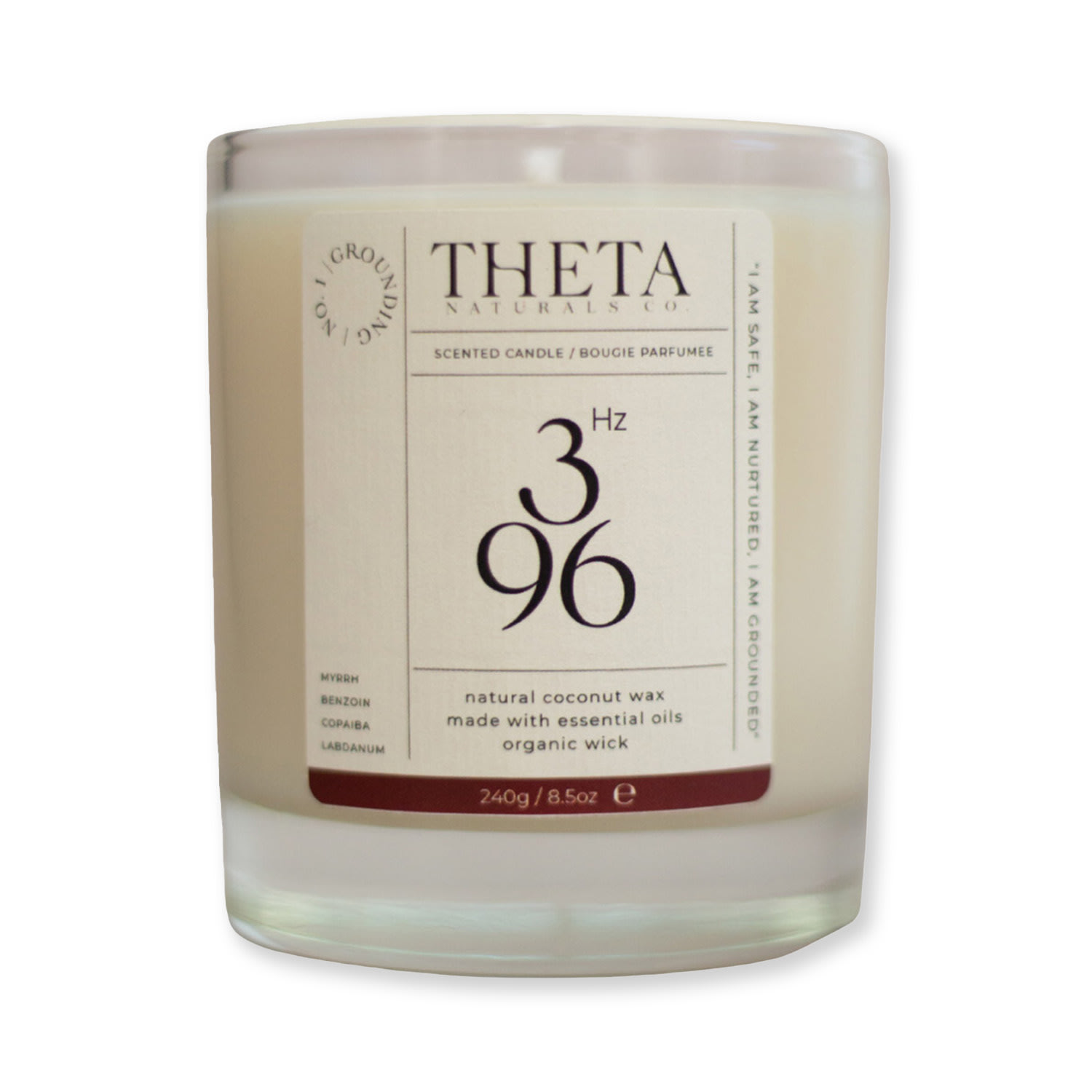 Neutrals 396Hz Grounding Candle - Myrrh, Benzoin, Copaiba Balsam & Labdanum Large Theta Naturals Co.