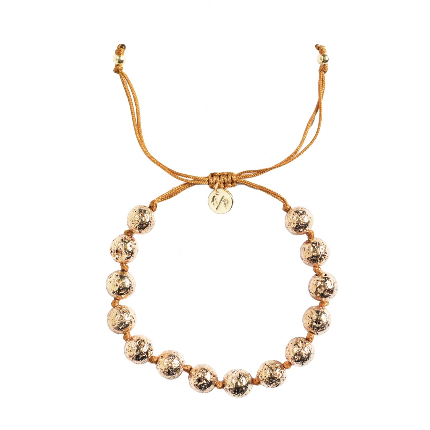 Adriana Pappas Designs Women's Yellow Bella Bracelet On Colored Cord - Pumpkin Spice In Yellow