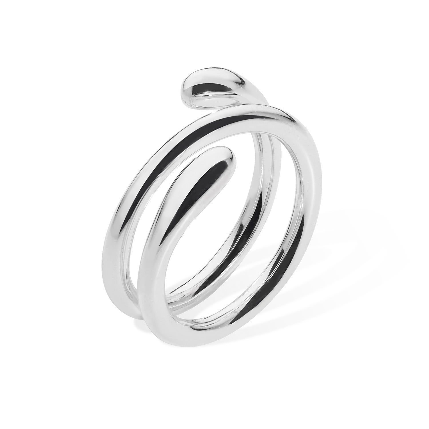 Lucy Quartermaine Women's Silver Midi Coil Ring