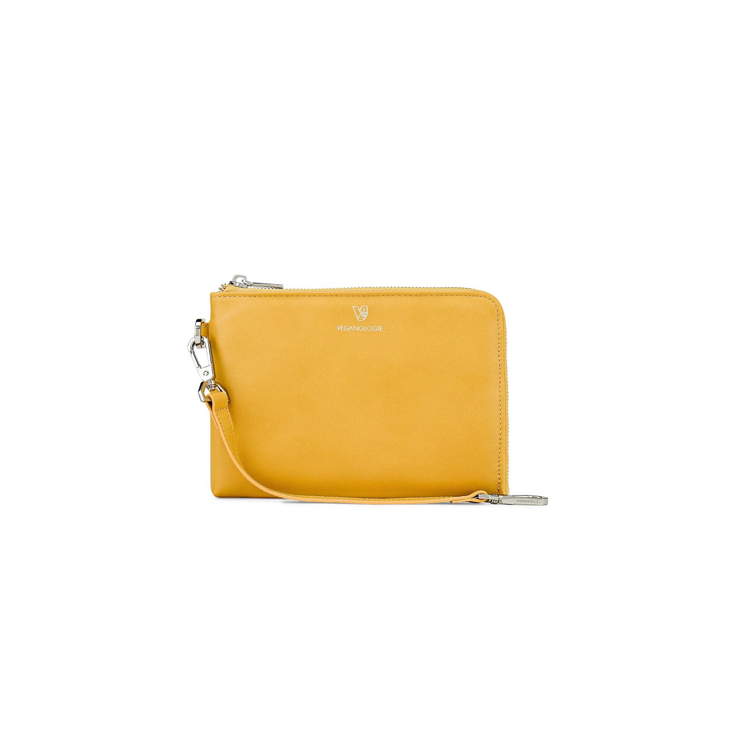 Veganologie Women's Orange Demi Pouch In Mustard - Small In Orange