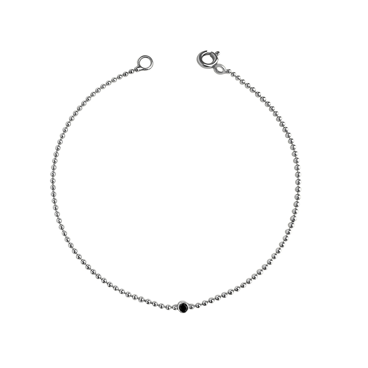 Tory Long Women's Black / Silver Zodi Black Diamond Silver Bracelet In Gray