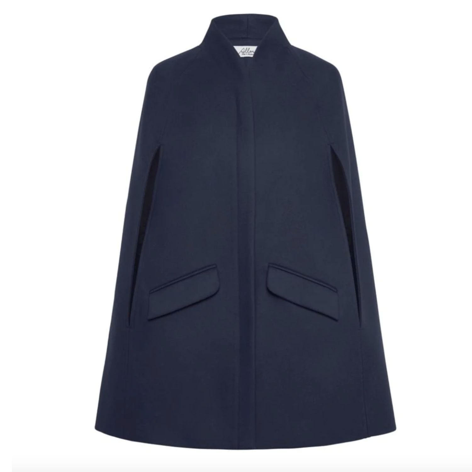 Women’s Chelsea Wool Cashmere Cape - Dark Blue XXL Allora