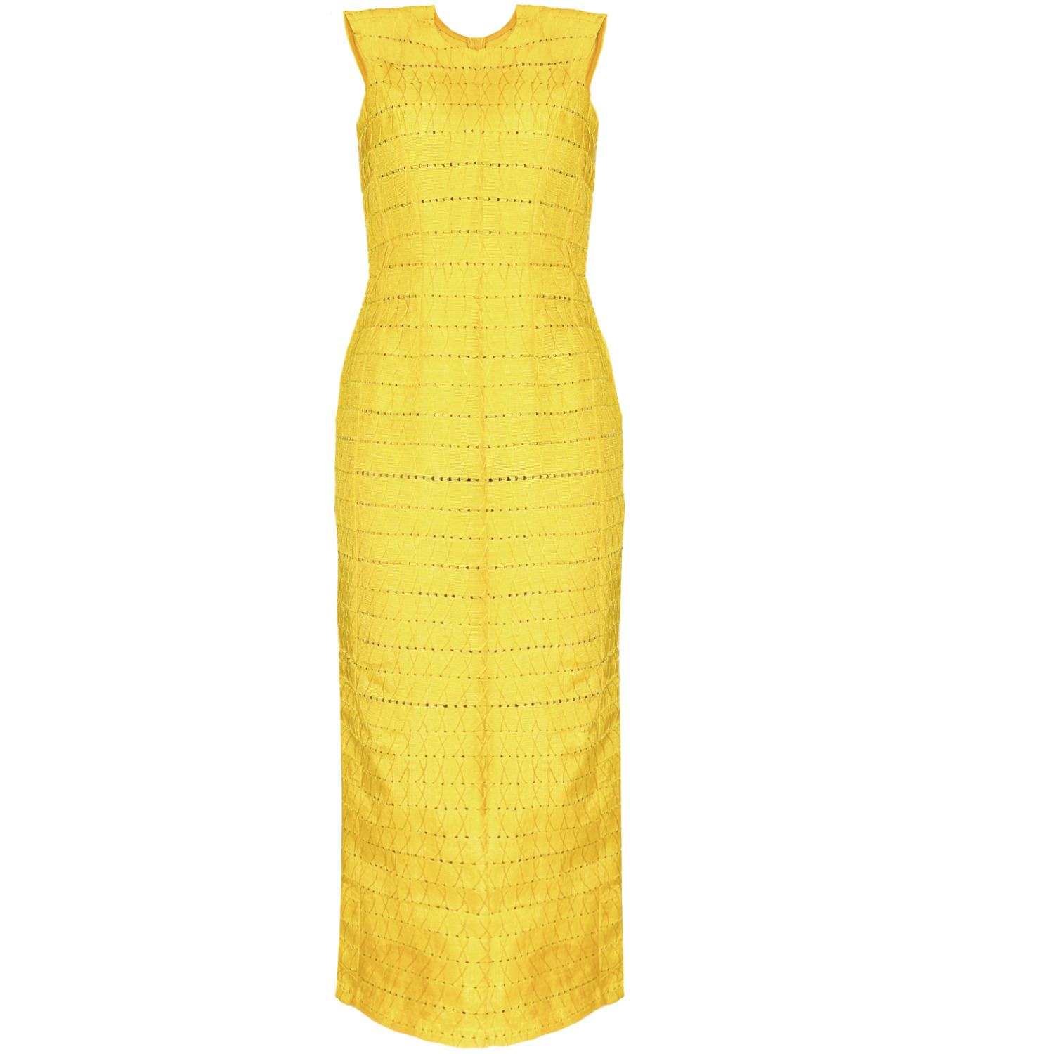 Chuks Collins Women's Yellow / Orange Ireti Sleeveless Fitted Column Dress - Sunshine Yellow