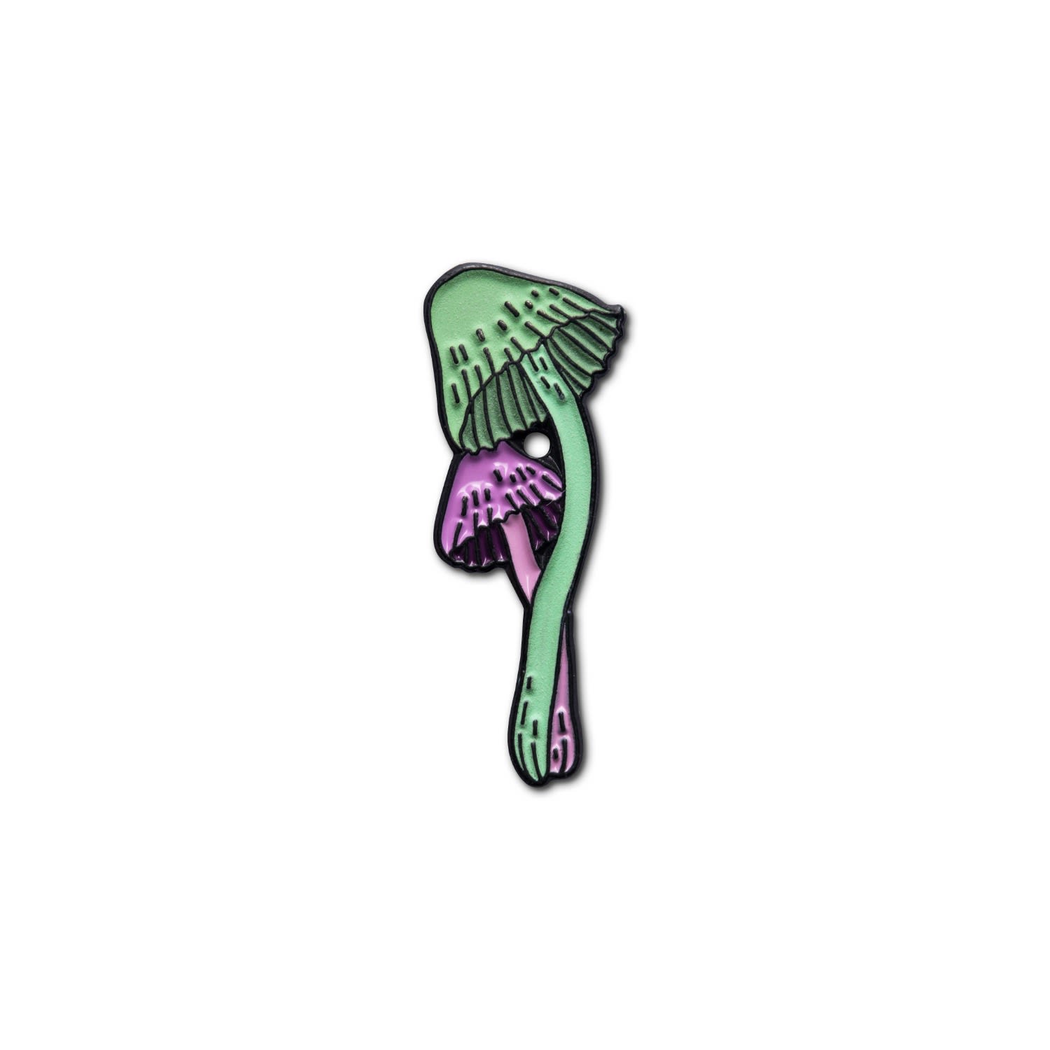 Make Heads Turn Women's Green / White Enamel Pin Magic Mushroom In Multi