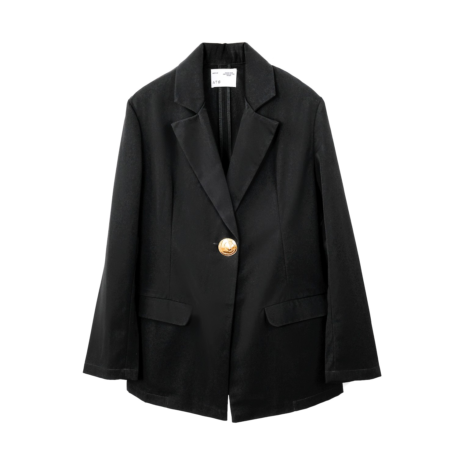 Women’s Leonie Standard Length Black Blazer Medium Ats the Label