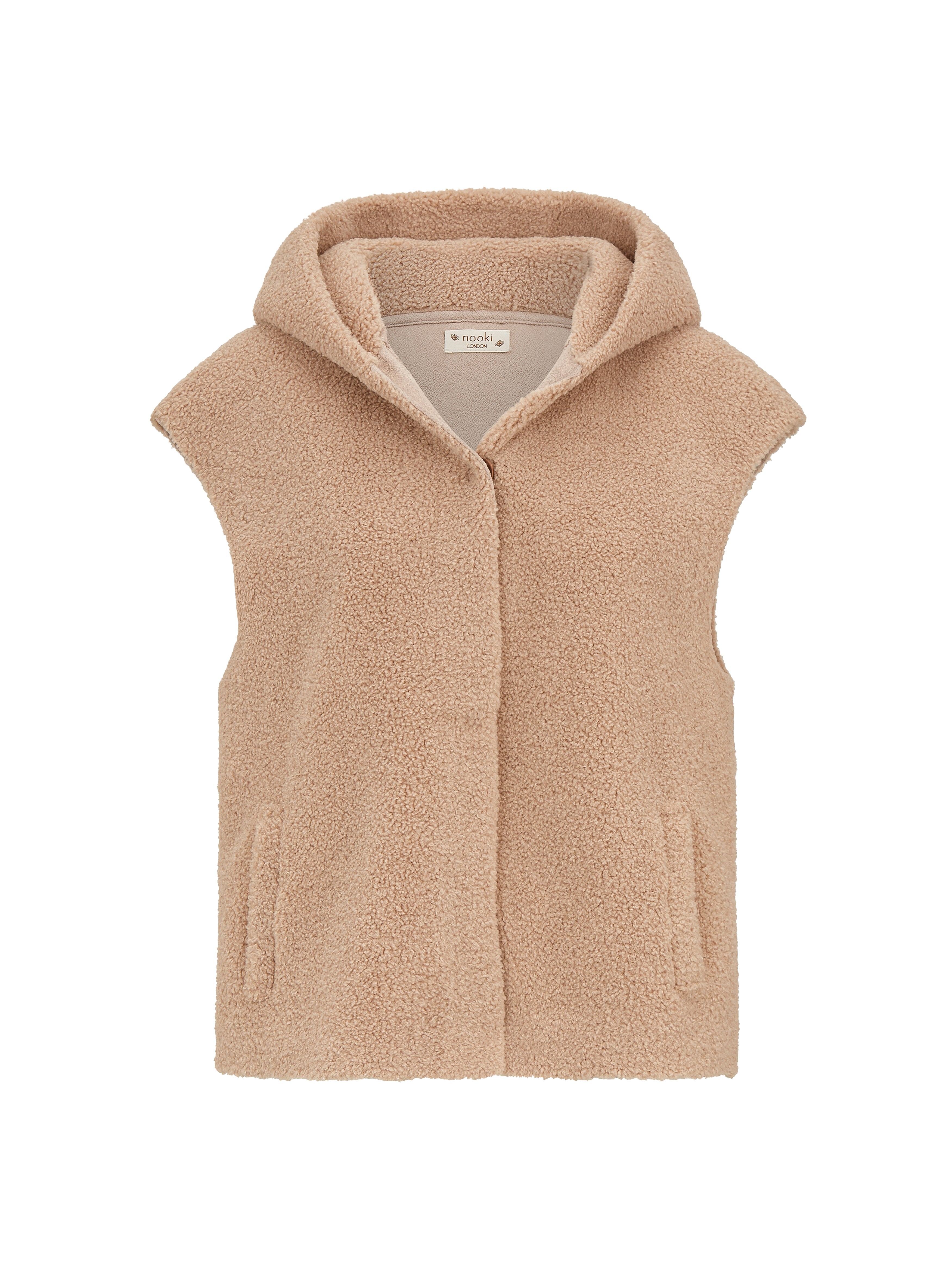 Women’s Neutrals Aspen Borg Gilet-Mink S/M Nooki Design