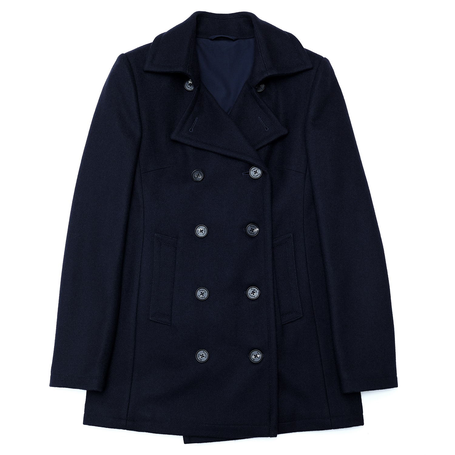 Women's Pea Coat Navy | Hegarty | Wolf & Badger