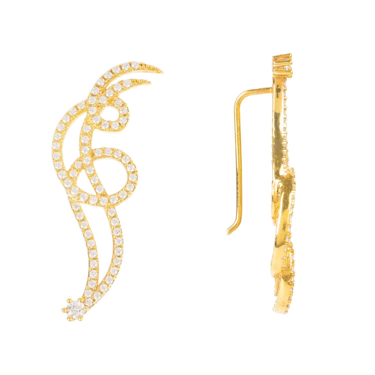 Shooting Star Ear Climber Gold Latelita Wolf Badger