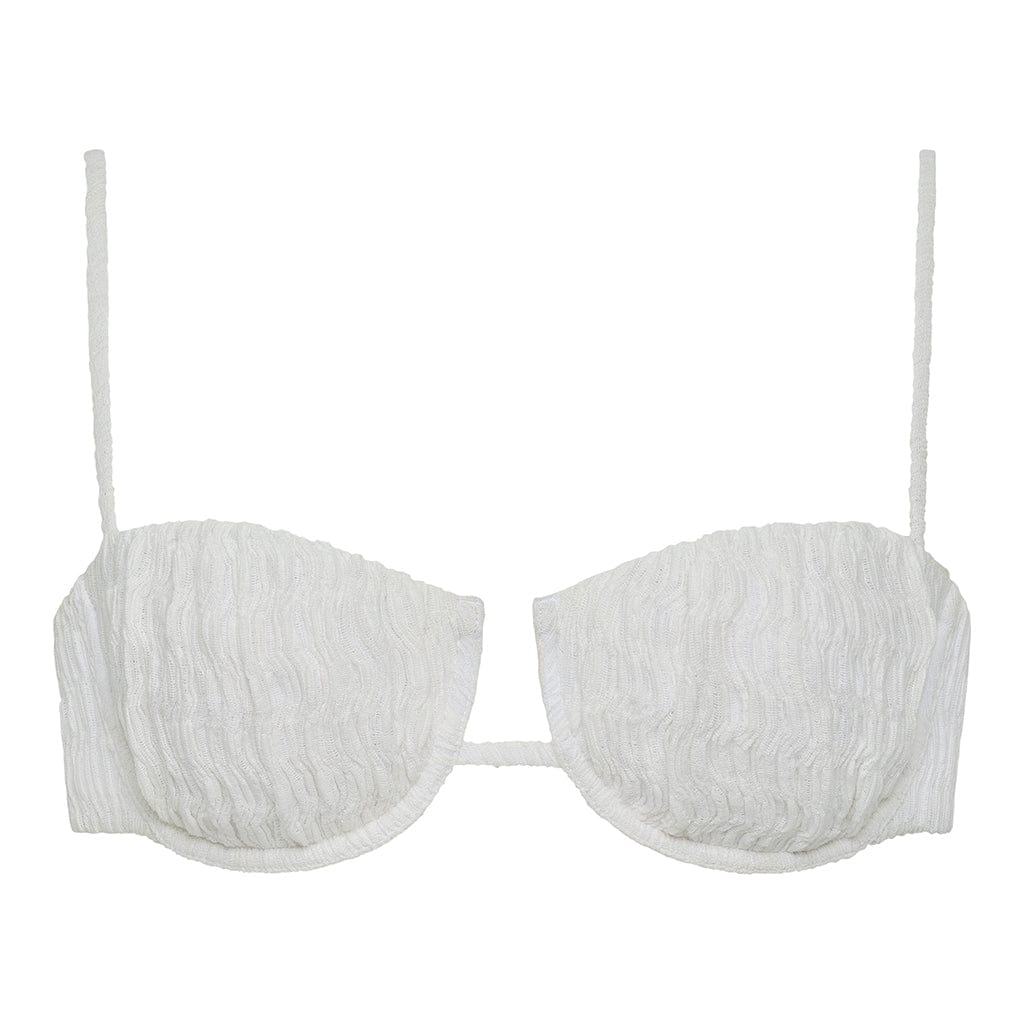 Montce Women's White Seychelles Petal Bikini Top In White