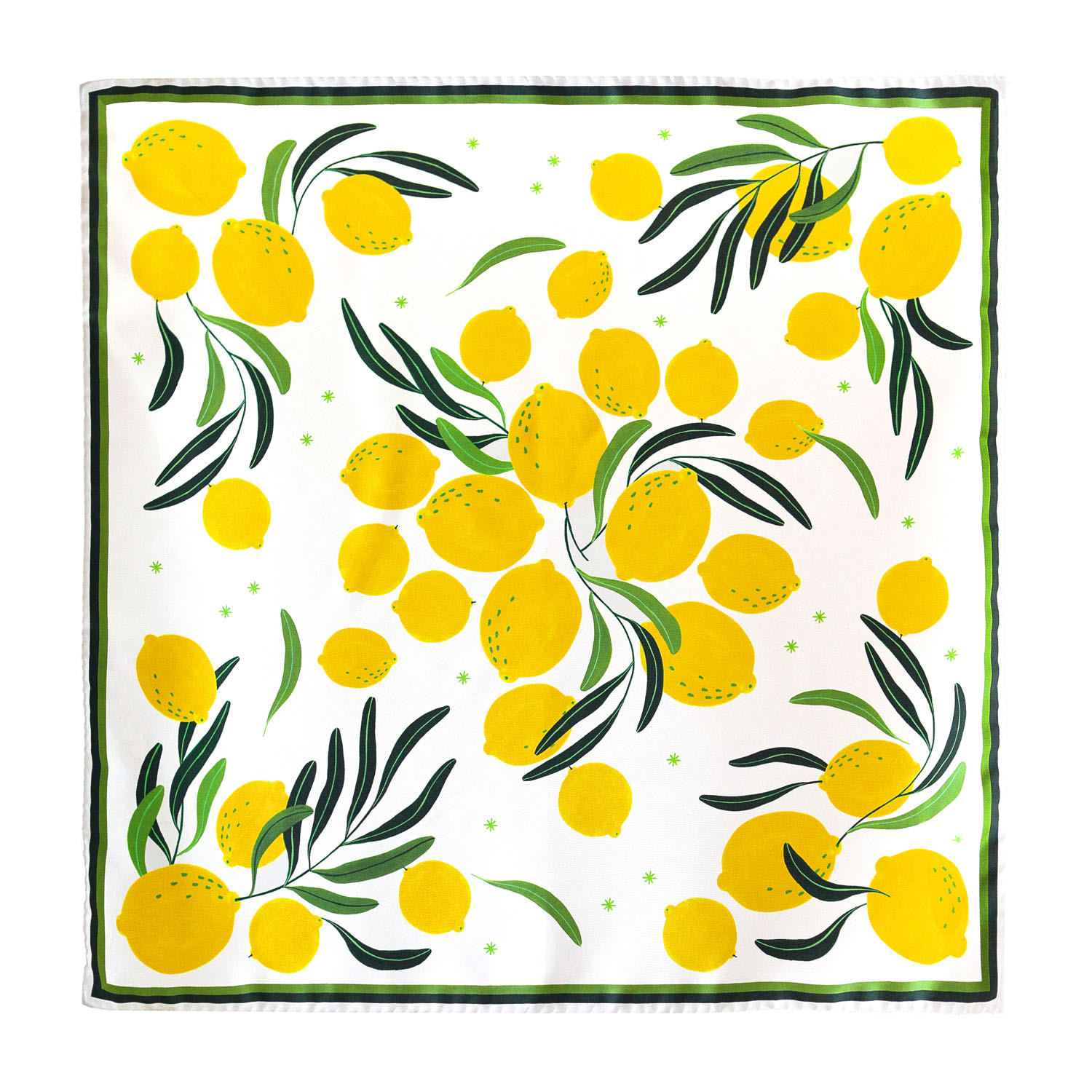 Women’s Green / Yellow / Orange Limoncello Medium Silk Scarf Medium Madalina Andronic