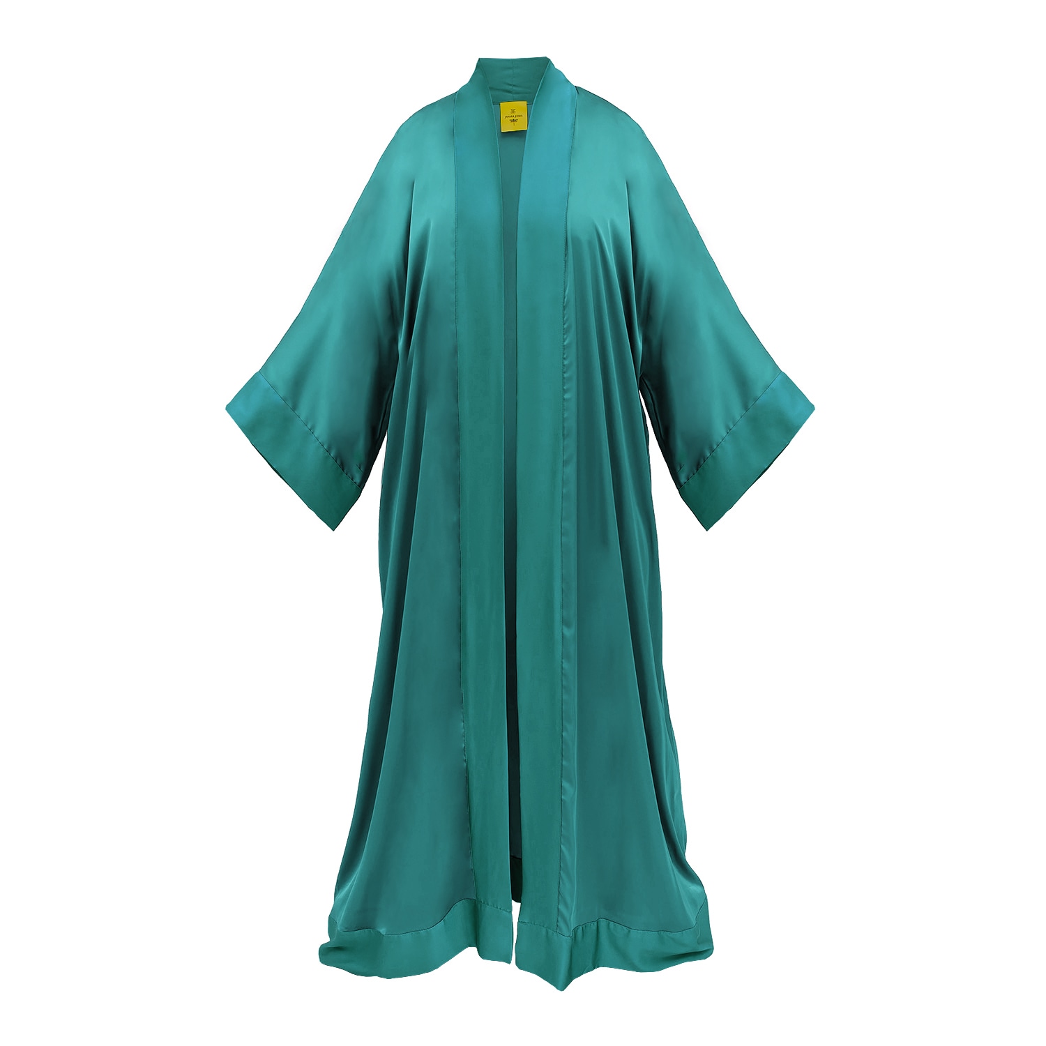 Janara Jones Women's Deep Green Satin Long Abaya Kaftan In Green