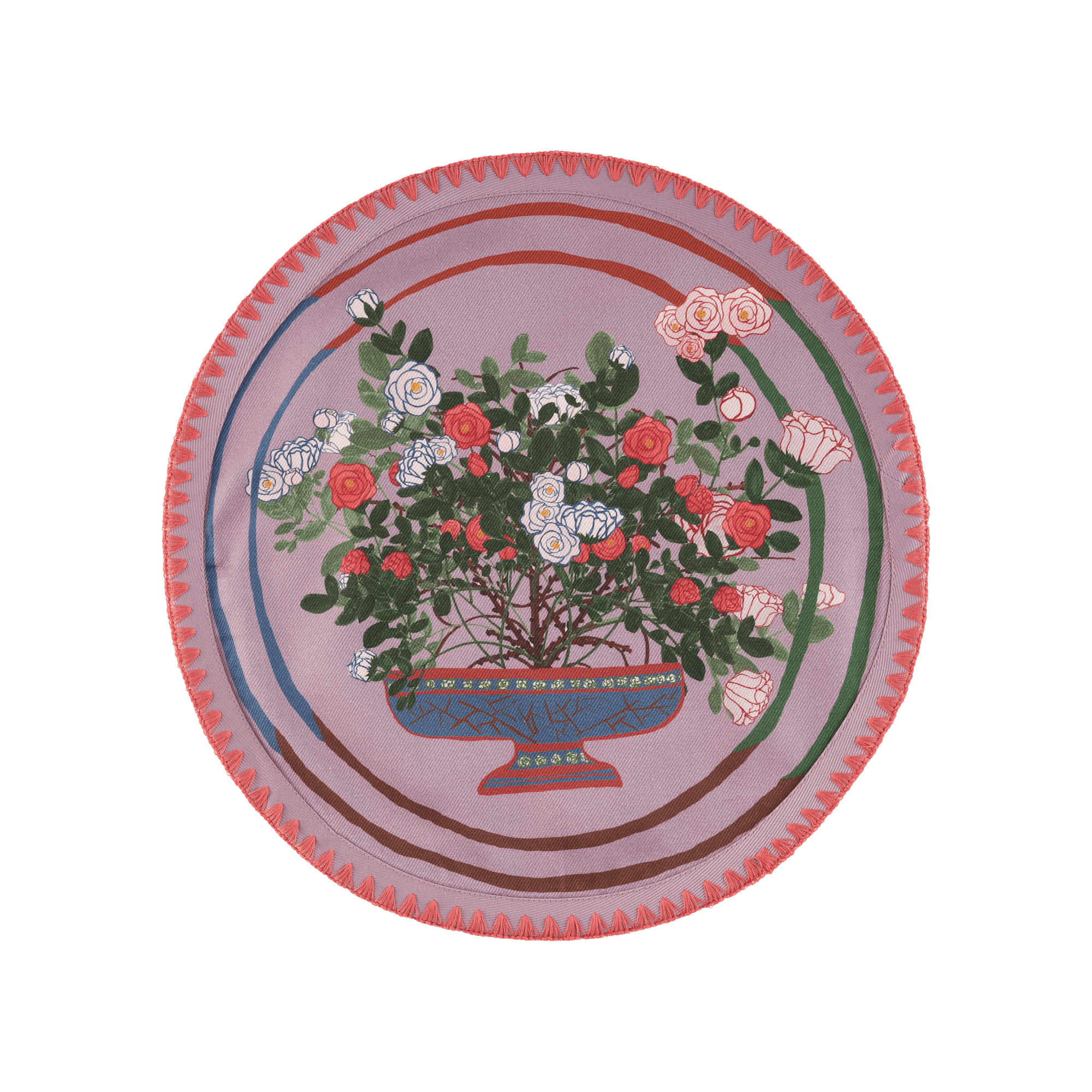 Sophie Williamson Design La Vie En Rose Set-of-six Cotton Placemats In Multi