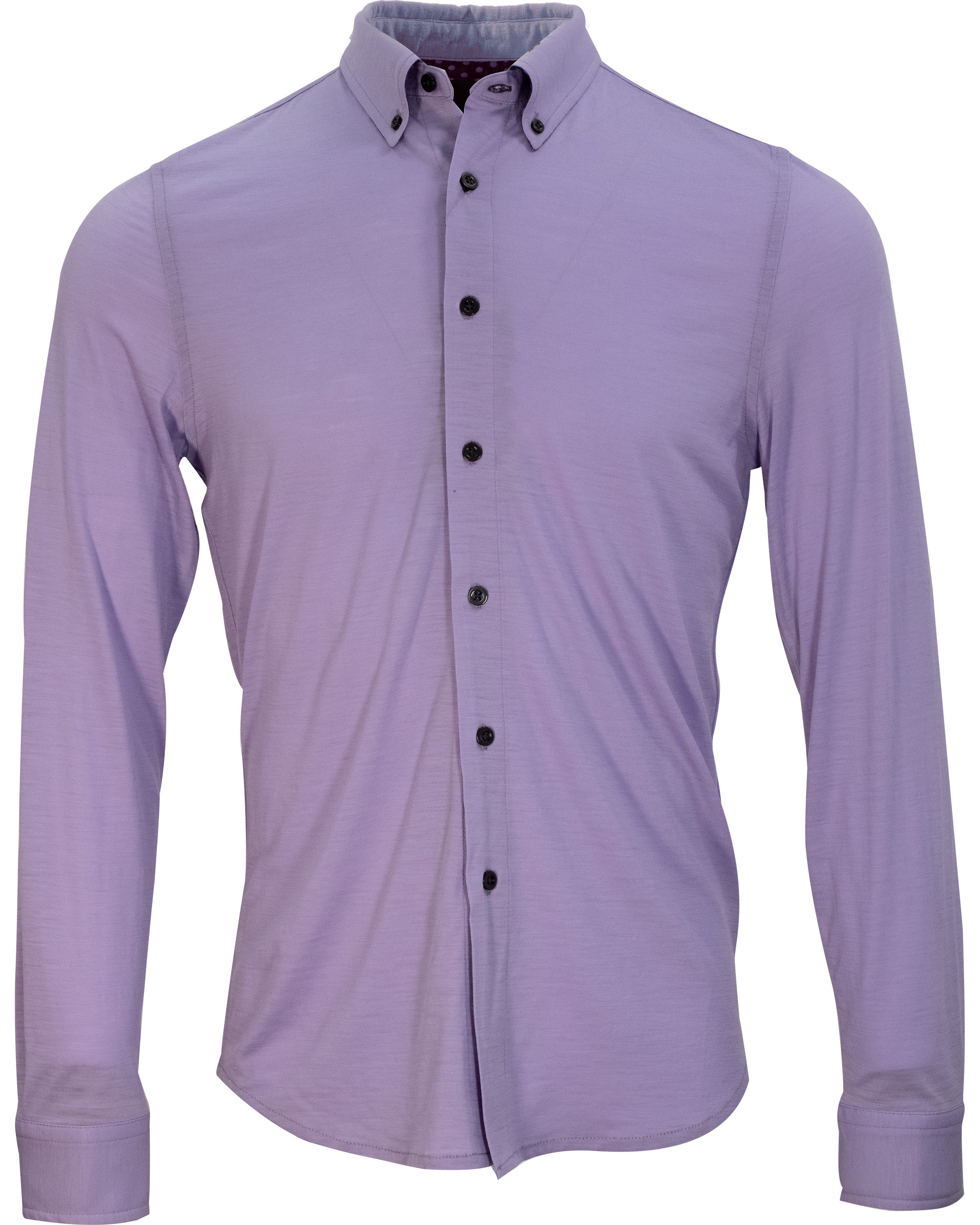 Lords Of Harlech Shawn Merino Shirt In Purple