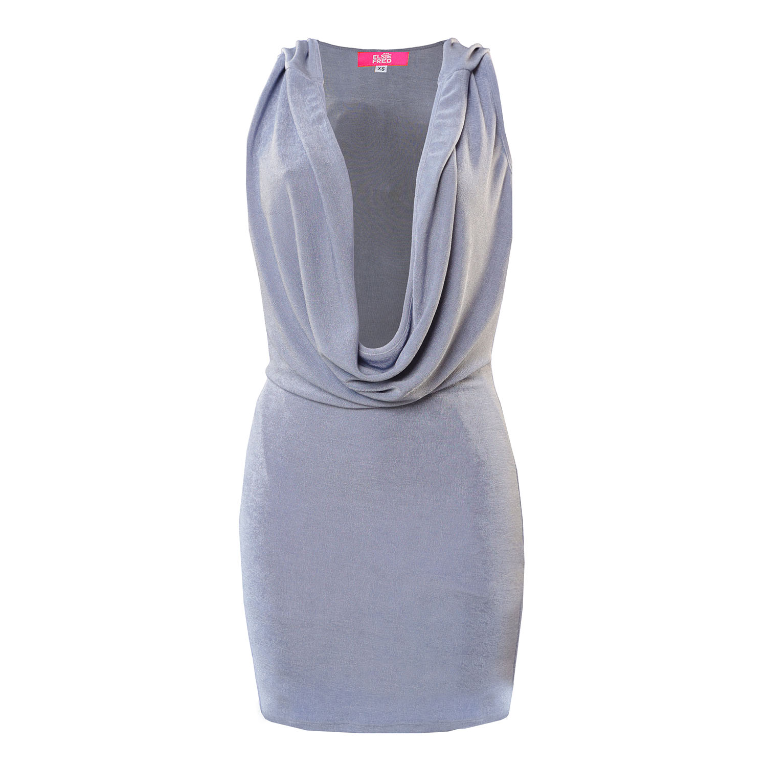 Women’s Blue / Grey Miley Dark Blue Jersey Hooded Mini Dress Small Elsie & Fred