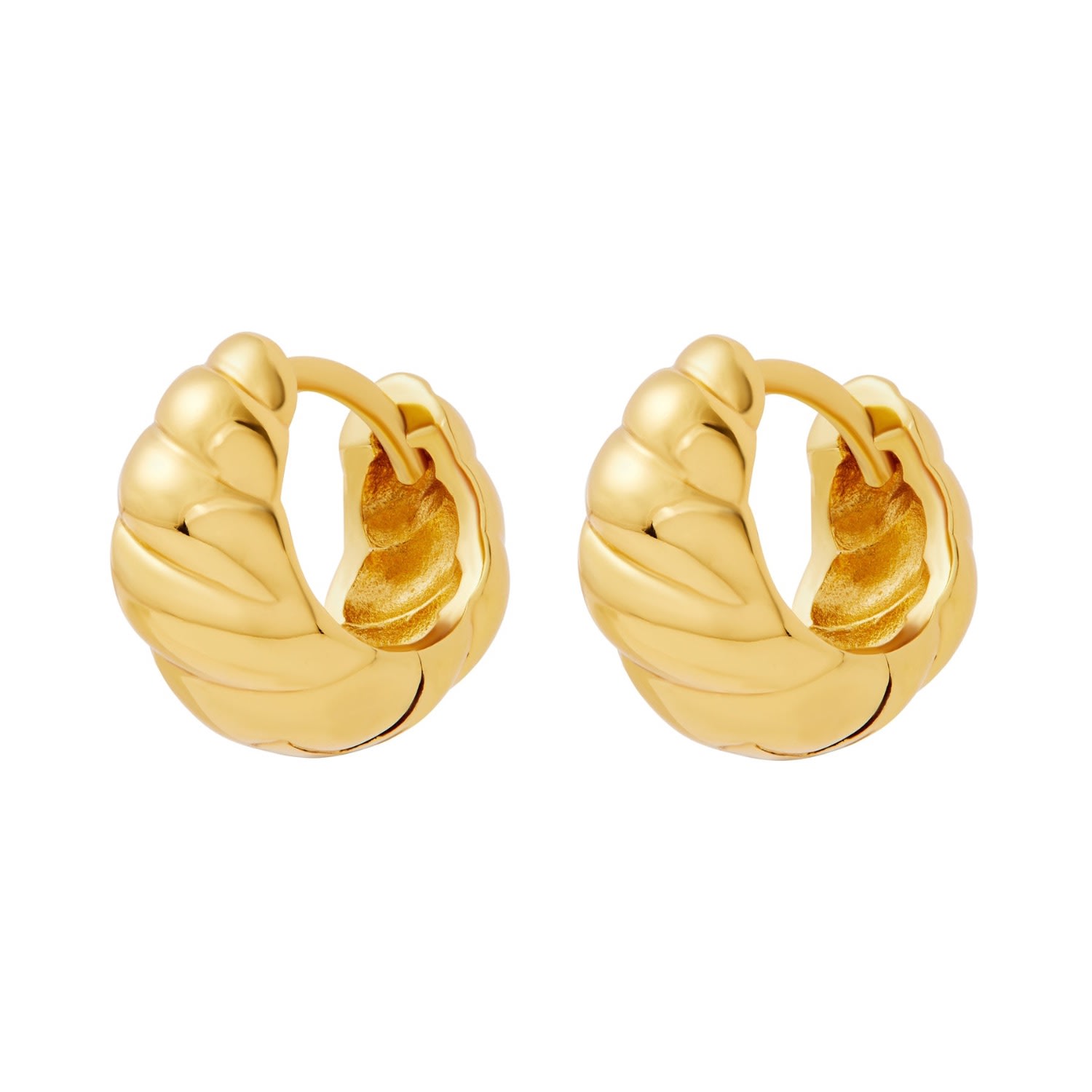 Cartilage Cartel Women's Croissant Tapered Huggies Gold In Gold