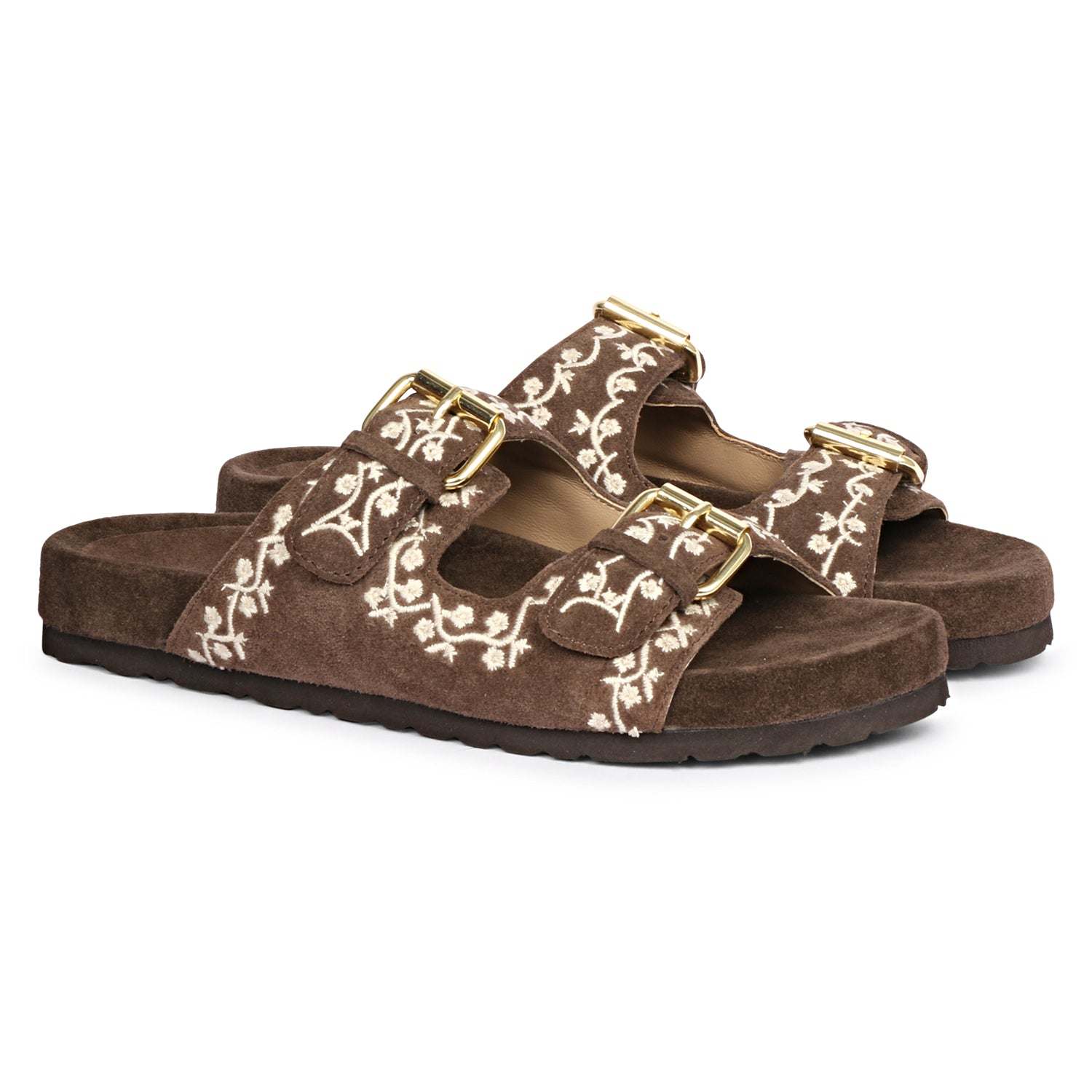 Saint G Women's Brown Angela - Flat Sandals - Chocolate In Brown