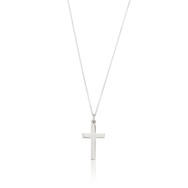 Lily & Roo Sterling Silver Cross Charm Necklace In Charm
