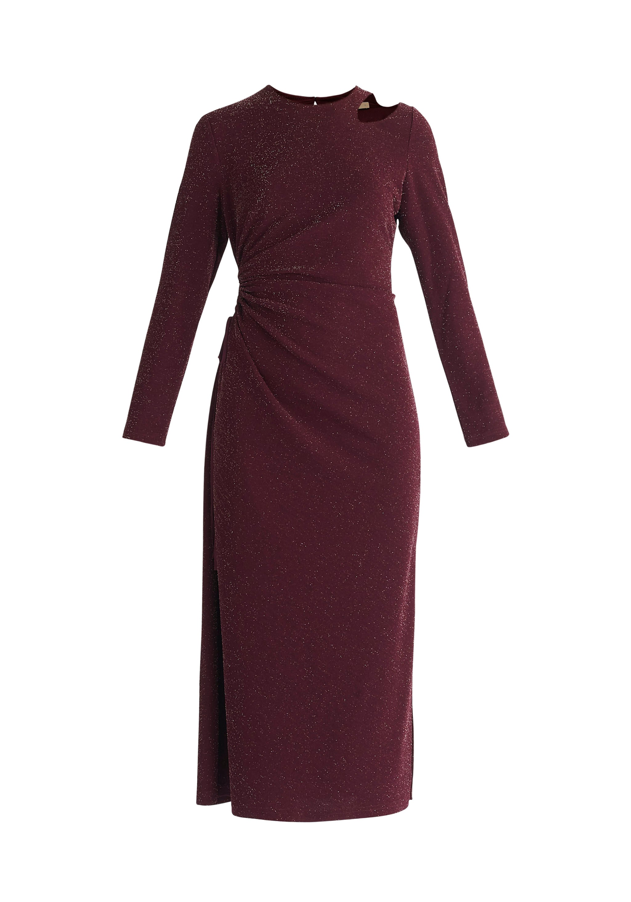 Paisie Women's Pink / Purple Sparkly Cut Out Dress In Purple In Pink/purple