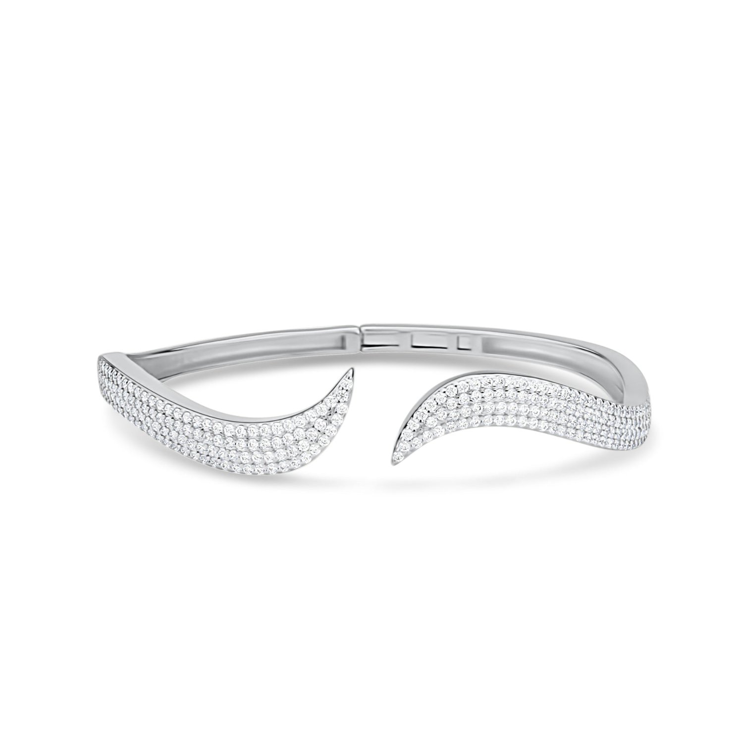 Shymi Women's Pave Curl Cuff - Silver
