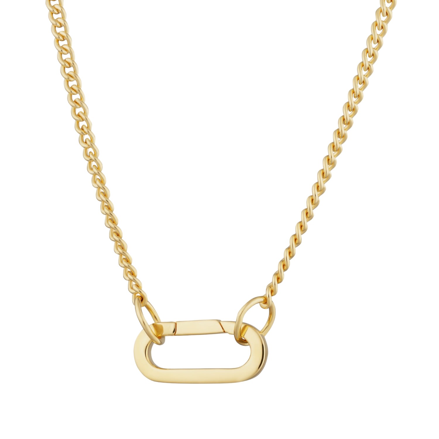 Women’s Gold Plated Paperclip Curb Chain Necklace Lily Charmed