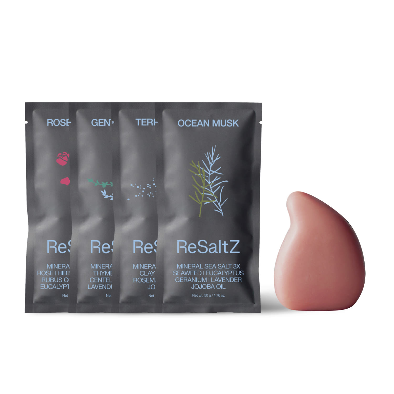 Resaltz Pink  Aroma Ritual Salt & Massage Set Rosé In Pink