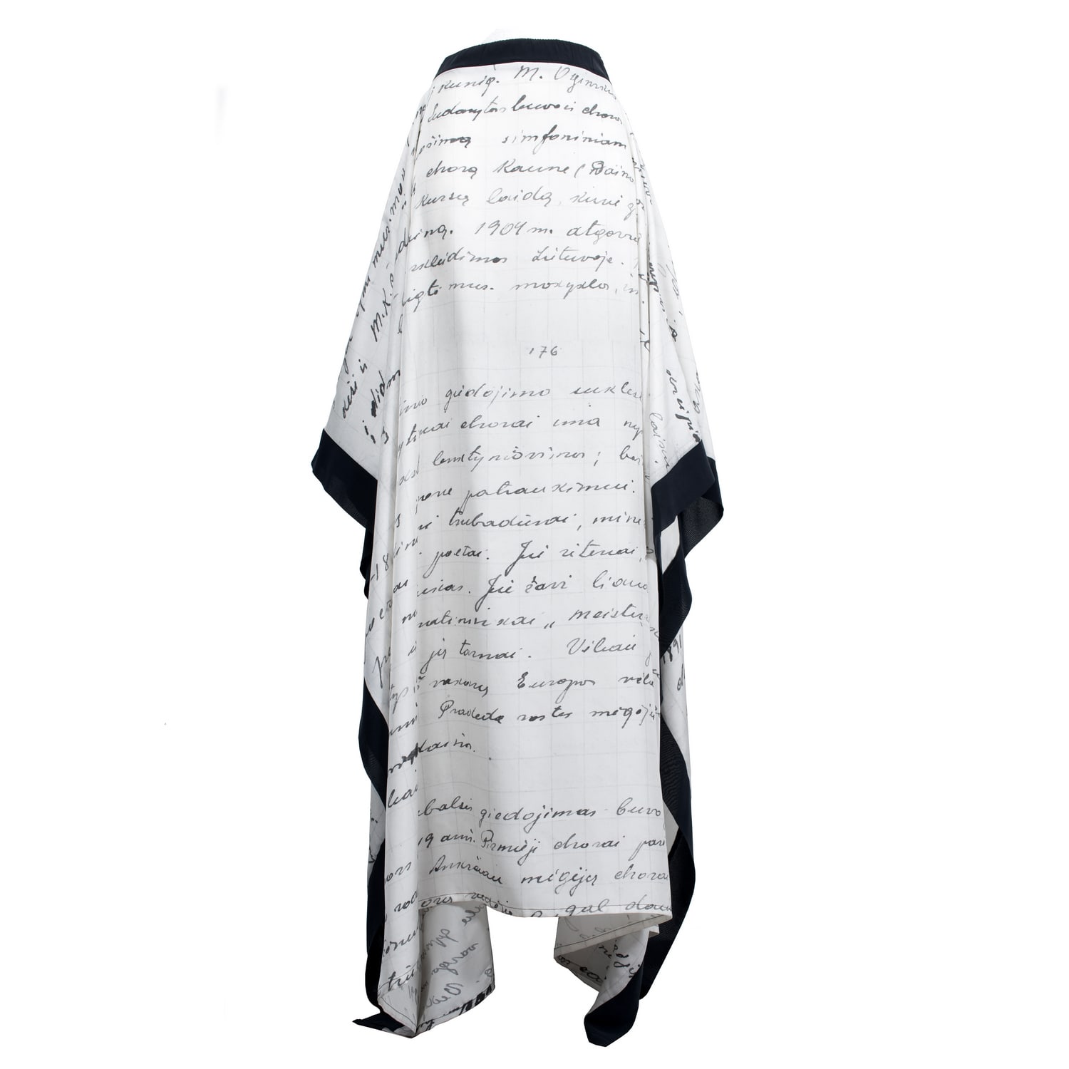 Laura Daili Women's Black / White Silk Maxi Skirt - Glass Poem In Multi