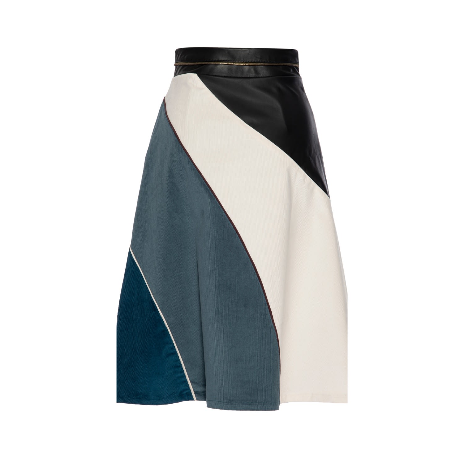 Women's Blue Harper A-Line Multi-Color Skirt | Extra Small | Lahive