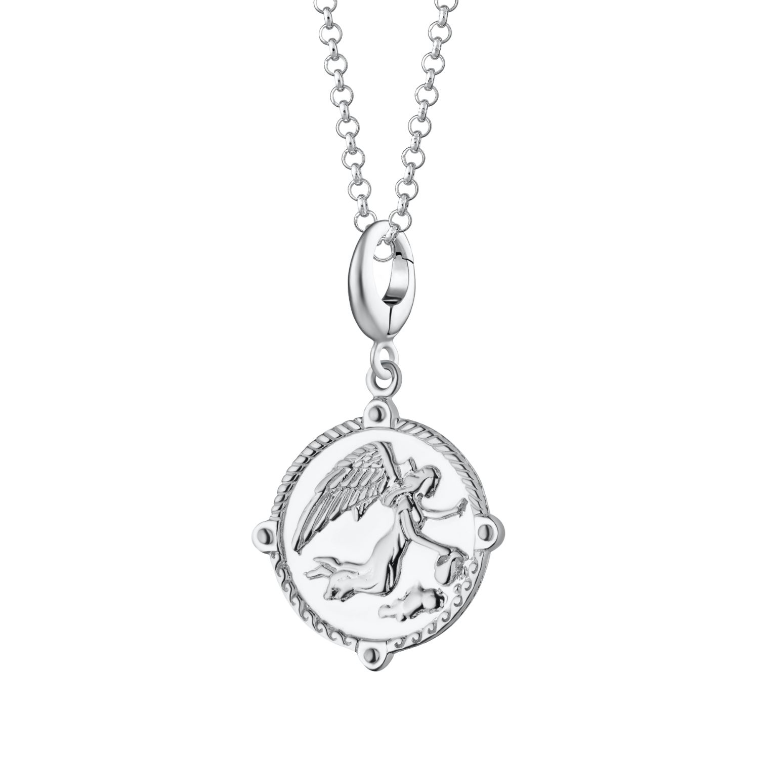 Lily Charmed Women's Sterling Silver Goddess Of Communication Iris Charm Necklace In Silver
