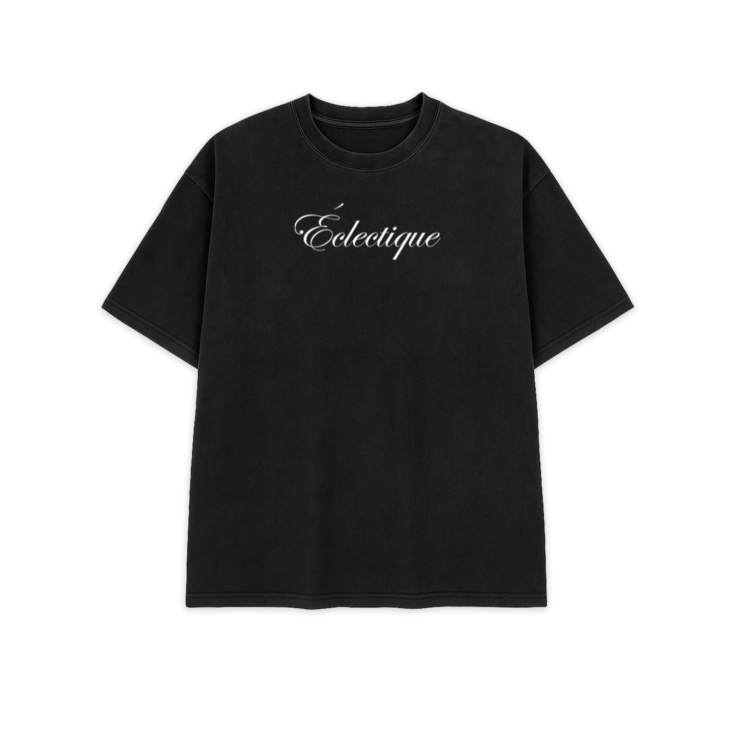 Éclectique Men's Black  Script Logo T-shirt