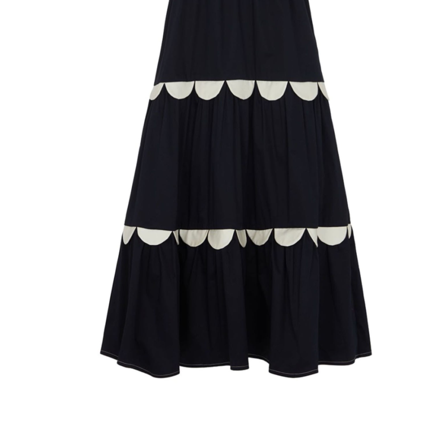 Mirla Beane Women's Blue Francesca Scallop Skirt Navy In Blue