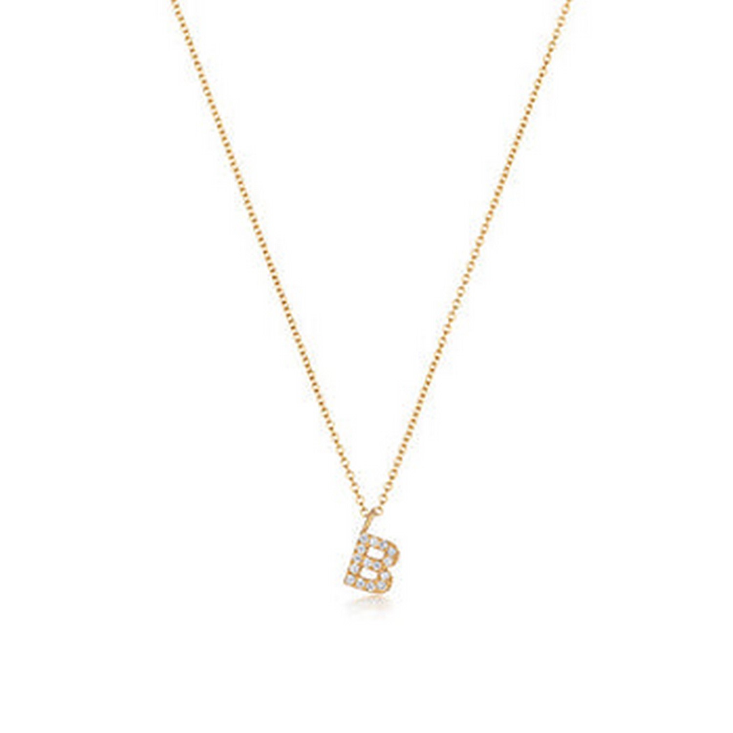 Cervin Blanc Women's Diamond Initial B Necklace In Gold In Gold